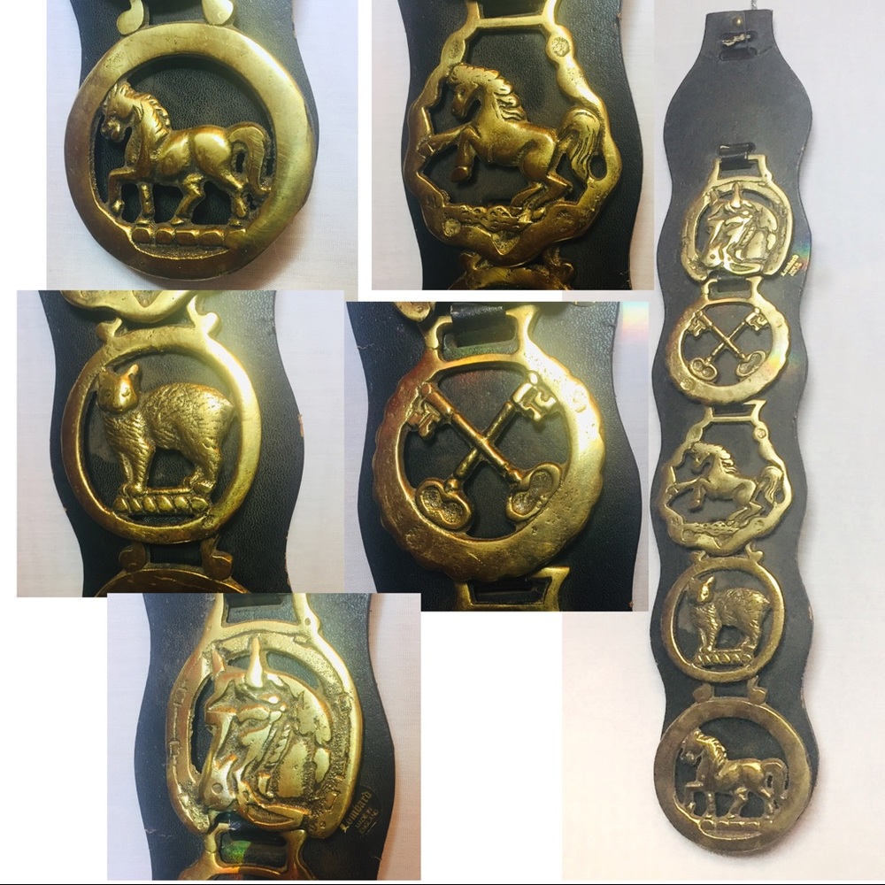 Vintage Lombard English Horse Harness Brasses